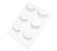Ciieeo 3 Pairs Realistic Natural False Eyelashes with Invisible Band, U-shaped Dense Fiber Lashes for Instantly Enlarging Eyes, Comfortable Plastic Stem, for Eye Makeup and Special
