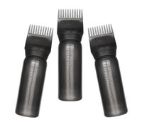 Ciieeo 3 Pcs Root Comb Applicator Bottles for Hair Coloring with Scale Portable Hair Dye Root Applicator Bottles Made of Sturdy Pp Material Elegant and Simple Design