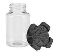 Ciieeo 3-Port Reptile Water Bowl and Feeding Dish for Small Pets - Medium Black Plastic Hydration Station for Spiders, Ants, Crickets, and Tarantulas in Terrariums