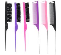 Ciieeo 3 Sets Hair Salon Supplies Plastic Comb Hairstyle Comb Easy to Use Reusable Abs Nylon Hair Styling Tools for Home Use and Barber