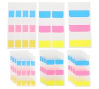 Ciieeo 3 Sets Sticky Page Tabs Label Sticker Set with Assorted Color Pet Material Lightweight Unique Creative Design Easy to Store Bookmark Function for Homes and Schools