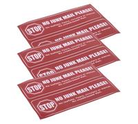 Ciieeo 3 Sheets Self-adhesive No Junk Mail Please Sign Mailbox Stickers with Pvc Material and Easy Installation for Outdoor Apartments Post Box Warning