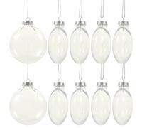 Ciieeo 30 Pcs Christmas Flat Balls Tree Ornament Christmas Decorations Disc Ball Tree Baubles Clear s for Crafts Decor Xmas Pet Plastic