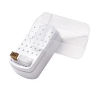 Ciieeo 30 Slots Nail Drill Bits Organizing Box Nail Bit Holder Plastic Storage Case Keeps Desktop Clean and Neat Sturdy Practical Design Manicure Use