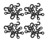 Ciieeo 300pcs Black Plastic Rv Awning Tent Hooks S-Shaped for Camping Lanterns and Rope Lights Hanging, Sturdy Canopy Hooks for Caravan and Outdoor Tent Accessories