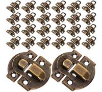 Ciieeo 30pcs Decorative Hasp Latch Antique Lock Vintage Style Design Iron Repair and Fix Chest Case for Modern Homes