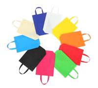 Ciieeo 30pcs Grocery Tote Reusable Bag Large Capacity Non-woven Fabrics Sturdy Handles Easy to Carry Travel Tote for Shopping and Party Use Random Color
