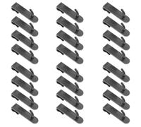 Ciieeo 30pcs Plastic J Shaped Grid Wall Hooks for Wire Panel Storage | Black Plastic, Tool Free Hanging, Workshop Wall and Closet Use, for Garage Users and Rv Owners