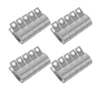 Ciieeo 30pcs Stainless Steel Wire Clamp R Type Cable Fixing Clamp Curved R Frame and Two Mounting Holes for Electrical Use and Industrial Use, Silver Metal Cable Management Clip