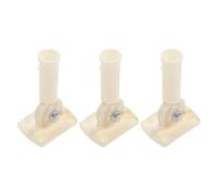 Ciieeo 3pcs Adjustable Outdoor Flagpole Bracket with Weather Resistant White Plastic Wall Mount Flag Pole Holder for Garden Flagpole Accessories and Multi-Functional Use