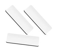 Ciieeo 3pcs Blank Name Tags Conference Name Badges Lightweight Replaceable Design White Wood Plastic Badges for Training Sessions