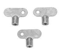 Ciieeo 3pcs Bleeding Key Faucet Wrench Radiator Tap Key Square Aperture Polished Zinc Alloy Release Air from Water-Filled Radiators Lock Faucet DIY Tasks Around The Home