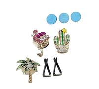 Ciieeo 3pcs Car Air Vent Clips Flamingo Cactus Palm Tree Decorative Air Fresheners for Car Interior Scented Clip with Fragrant for Fresh Driving Experience