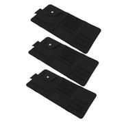 Ciieeo 3pcs Car Sun Visor Organizer PU Leather Storage Pouch for Cards License Registration Documents Pen Key Holder Vehicle Interior Accessories Black