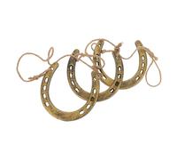 Ciieeo 3pcs Cast Iron Horseshoe Pendant Wall Art Western Style for Home Office Decorative Metal Horseshoe Decor Indoor Outdoor