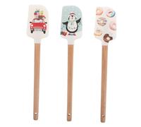 Ciieeo 3pcs Christmas Baking Scraper Holiday Spatula Cake Decorating Supplies Christmas Baking Supplies Silicone Spatula Butter Spreader Pancake Cute Pan Scraper Cake Icing