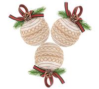 Ciieeo 3pcs Christmas Balls Ornaments Lightweight Foam Xmas Tree Hanging Decoration Reusable Festive Ornaments for Holiday Decor Compact and Beautifully Crafted Baubles