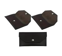 Ciieeo 3pcs Coin Purse Cash Envelope Wallet Pure Pu Wallet Snap Button Thin Clutch for Notes and Receipts Budget Management Money Purse for Women