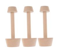 Ciieeo 3pcs Double-Sided Wooden Egg Tart Tamper Reusable Pastry Dough Press Tool with Natural Wood for Mini Cheesecakes and DIY Desserts Lightweight Baking Essential
