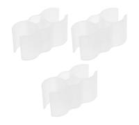 Ciieeo 3pcs Double Tube Handle Connector Clips for Broom and Dustpan Pole Fixing, 0.75inch Plastic Pole Clip Holder for Household Cleaning Tool Assembly and Sweeping Accessories