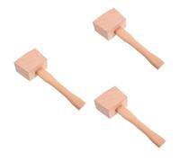 Ciieeo 3pcs Ergonomic Wooden Mallet Wood Hammer for Carpentry Woodworking Craft Solid Beechwood Carpenter Hand Tool with Polished Smooth Surface Durable and Comfortable Grip for Versatile