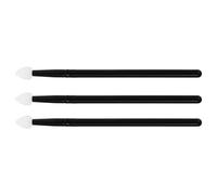 Ciieeo 3pcs Eyeshadow Silicone Brushes with White Tips and Black Handles, Reusable Eye Shadow Applicators for Women’s Eye Makeup, Portable Cosmetic Tools for Precise Eyeshadow Application