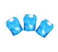 Ciieeo 3pcs Foldable Portable Water Bag 10l Silicone for Outdoor Travel | Collapsible Design, Large Capacity Storage, Blue Finish, Camping and Activity Use, Easy to Carry