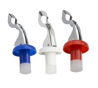 Ciieeo 3pcs Food Grade Silicone Expanding Wine Stoppers Reusable Leakproof Beverage Bottle Plugs Round Seal for Red White Wine Mineral Water Beer Red Dark Blue White