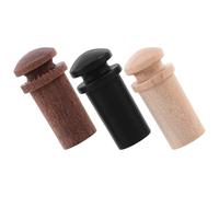 Ciieeo 3pcs Guitar Strap Lock Pins Wood Buttons Set 12mm End Pins for Acoustic Electric Bass Guitar Ukulele Strap Accessories with Rosewood Maple Ebony