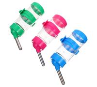 Ciieeo 3PCS Hamster Water Bottles 80ml Hanging Pet Drinkers for Small Animals Chinchilla Water Dispensers Suitable for Rabbits and Rodents Random Color Random Color
