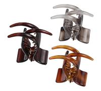Ciieeo 3pcs High Ponytail Hair Clips Two Tooth Claw Clips Plastic Sturdy Stylish Hair Accessories for Women Create High Ponytails and Half-up Styles for Casual Occasions