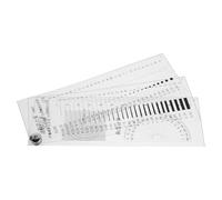 Ciieeo 3pcs High Precision Plastic Crack Gauge Ruler for Concrete Surface Defect Measurement with Clarity and Accurate Width Inspection Tool for Construction Evaluation