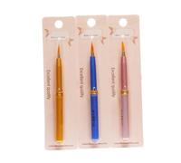 Ciieeo 3pcs Lip Liner Makeup Tool Beauty Brush Set with Synthetic Fiber and Pu Handles Multi-function Even Application Cosmetic Brushes for Women Daily and Professional Use Random Color