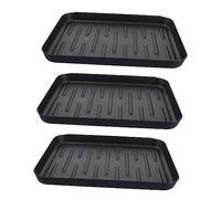Ciieeo 3Pcs Multi Purpose Plastic Shoe Tray Indoor Outdoor Boot Tray for Pet Feeding Flower Pot Mat More Durable and Weather Resistant Keeps Floors Clean