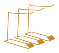 Ciieeo 3pcs Nail Sample Display Rack with Card Slot Structure Golden Iron Nail Color Chart Holder Adaptable for Beauty Schools and Professional Settings