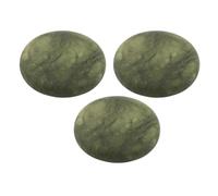 Ciieeo 3pcs Natural Olive Stone Massage Set 5x6cm Heated Guasha Stones for Face and Body Spa Therapy for Relaxation and Wellness