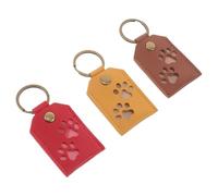 Ciieeo 3PCS Pet Hair Memorial Keychain Set, Square Cat and Dog Hair Keepsake with Brown, Red, Yellow Colors, Pet Memory Keyring for Bag and Backpack Accessories