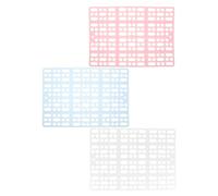 Ciieeo 3pcs Plastic Grid Floor Mats for Small Animals Bunny, Guinea Pig, Chinchilla Cage Resting Pads 13.1x9.4x0.2" Multi-color Pet Cage Foot Mats for Cooling and Hygiene