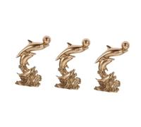 Ciieeo 3pcs Resin Dolphin Sculpture Cute Animal Statue Dolphin Figurine Decor Desktop Craft for Office Table Decor Home Garden Nautical Use