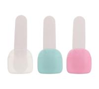Ciieeo 3pcs Silicone Face Mask Applicator Brush with Dust Cover for Skincare Routines at Home, Compact and Flexible Plastic and Silicone Clay Mask Tool