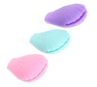Ciieeo 3pcs Silicone Makeup Brush Covers Travel Makeup Brush Head Covers Maintain Sanitary Convenient to Carry for Friends Who Always Do Make