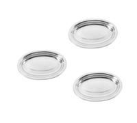 Ciieeo 3pcs Stainless Steel Oval Serving Platter Multi Purpose Snack Dish Tray for Home Party Banquet Fish and Dessert Presentation with Elegant Texture
