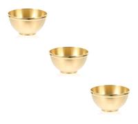 Ciieeo 3pcs Tibetan Copper Offering Bowl for Water Offerings Bowl for Meditation and Prayer Buddhist Supplies for Home Decor and Ritual Use