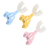 Ciieeo 3pcs U-Shaped Manual Silicone Toothbrush Set, Bite-Resistant Teeth Cleaning Brush for, Large Size Mixed Colors Oral Care Tool