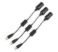 Ciieeo 3pcs USB to Cigarette Lighter Socket Adapter for Car, 5v a Male to 12v Female Converter Safety Protection and Extended Service Life, Suitable for Travel and Automotive Environments