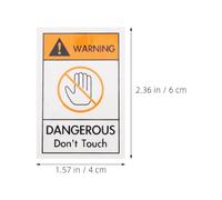Ciieeo 3pcs Warning Sticker Warning Sign Decals Pvc Safety Machine Caution Stickers Assorted Color Not Easy to Fall off Warn People to Stay Away from Dangerous Equipment for Warehouses