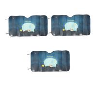 Ciieeo 3pcs Windshield Sunshade with Elephant Pattern UV Resistant Car Shade for Vehicles Easy to Install Windshield Cover for Sun Protection Compact and Design for Storage