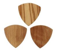 Ciieeo 3pcs Wooden Guitar Picks Large Triangle Plectrum Set for Acoustic and Bass Guitar Accessories with Natural Wood Material, Suitable for Instrument Playing and Music Practice