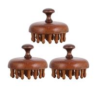 Ciieeo 3pcs Wooden Scalp Gua Sha Comb with 28-tip Palm Massager for Head and Shoulder Full Body Relaxation Suitable for Hair Types for Travel and Home Use