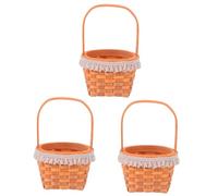 Ciieeo 3pcs Woven Mini Basket Portable Basket Small for Storage and Mini Fruit Use as Photo Prop in Kitchen